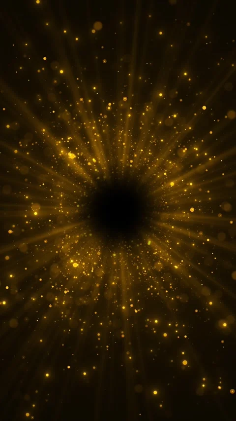Gold glitter circle Sparkles light shine sparkles golden spark particles in Stock Footage 312184973