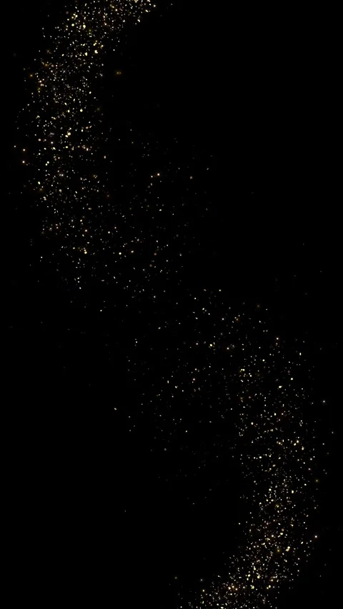 Gold glitter circle sphere sparkling trail of glitter particles path glittering Stock Footage 333894142