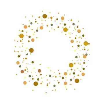 Gold Glitter Circle Vector Illustration Stock Illustration