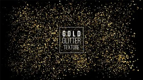 Gold Glitter Cloud Or Shining Particles Explosion Texture. Luxury Golden Stockillustratie
