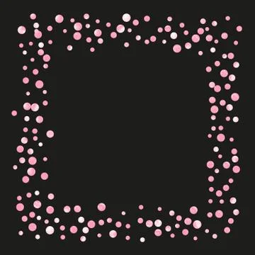 Gold glitter confetti with dots Stock Illustration