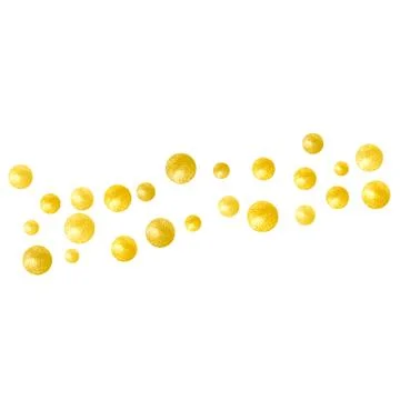 Gold glitter confetti with dots Stock Illustration