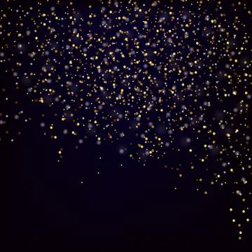 Gold glitter on dark blue background. Stock Illustration