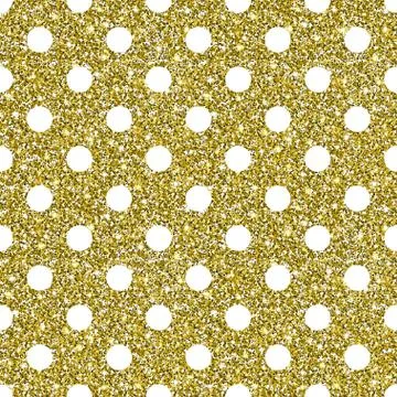 Gold Glitter Dots Pattern Background Stock Illustration