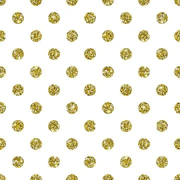 Gold Glitter Dotted Pattern Background Stock Illustration