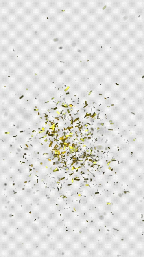 Gold Glitter Explosion Wide Vertical Celebration Stock Footage 322080717