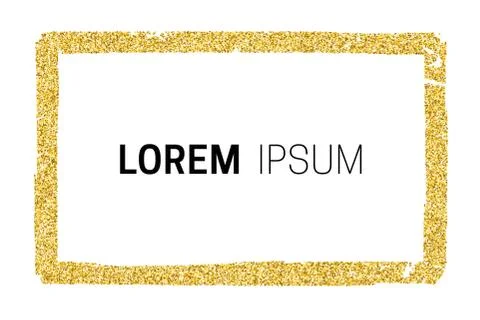 Gold glitter frame Stock Illustration