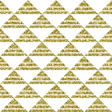 Gold Glitter Geometric Pattern Background Stock Illustration