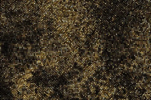 Gold Glitter Halftone Dotted Backdrop. 스톡 일러스트