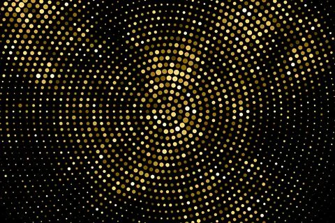 Gold Glitter Halftone Dotted Backdrop. 스톡 일러스트