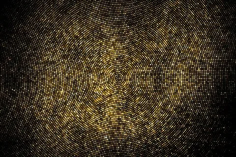 Gold Glitter Halftone Dotted Backdrop. 스톡 일러스트