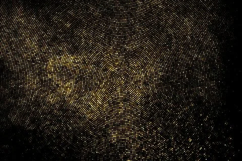Gold Glitter Halftone Dotted Backdrop. イラスト素材