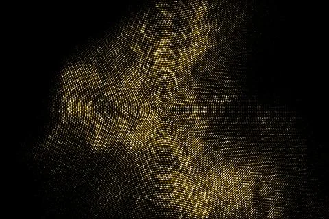 Gold Glitter Halftone Dotted Backdrop. 스톡 일러스트