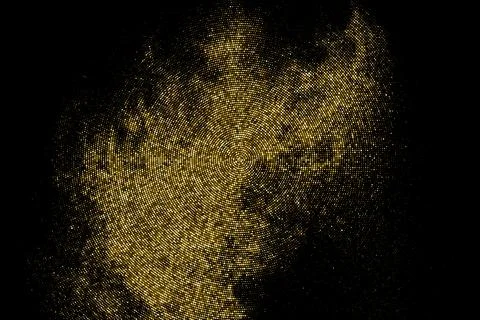 Gold Glitter Halftone Dotted Backdrop. Stock Illustration