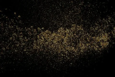 Gold Glitter Halftone Dotted Backdrop. Stock Illustration