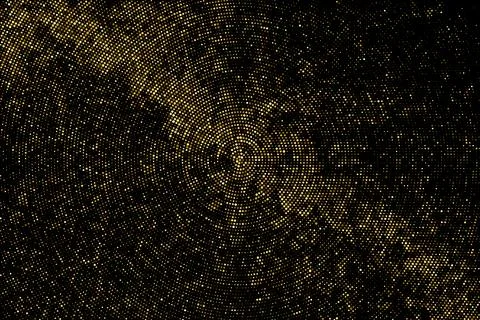 Gold Glitter Halftone Dotted Backdrop. Stock Illustration