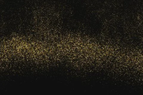 Gold Glitter Halftone Dotted Backdrop. Stock Illustration
