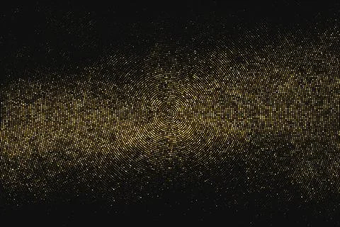Gold Glitter Halftone Dotted Backdrop. Illustrazione stock