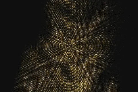Gold Glitter Halftone Dotted Backdrop. Stock Illustration