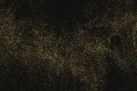 Gold Glitter Halftone Dotted Backdrop. Stock Illustration