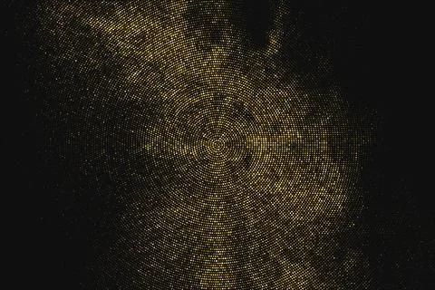 Gold Glitter Halftone Dotted Backdrop. Illustrazione stock