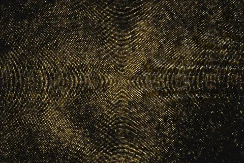 Gold Glitter Halftone Dotted Backdrop. Stock Illustration