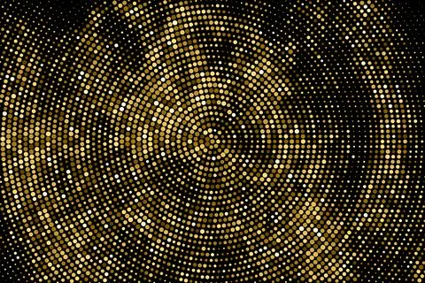 Gold Glitter Halftone Dotted Backdrop. 스톡 일러스트