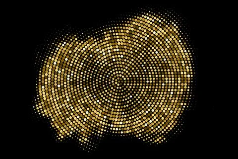 Gold Glitter Halftone Dotted Backdrop. 스톡 일러스트