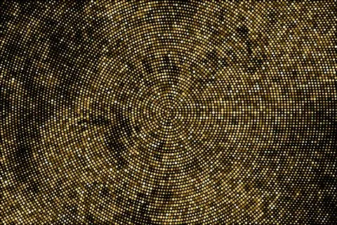 Gold Glitter Halftone Dotted Backdrop. Stock Illustration