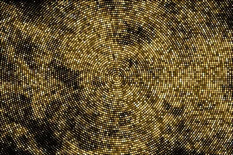 Gold Glitter Halftone Dotted Backdrop. Stock Illustration