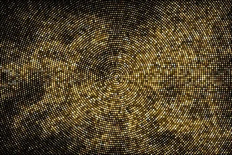 Gold Glitter Halftone Dotted Backdrop. 스톡 일러스트