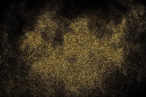 Gold Glitter Halftone Dotted Backdrop. Stock Illustration