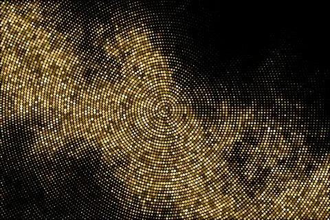 Gold Glitter Halftone Dotted Backdrop. 스톡 일러스트