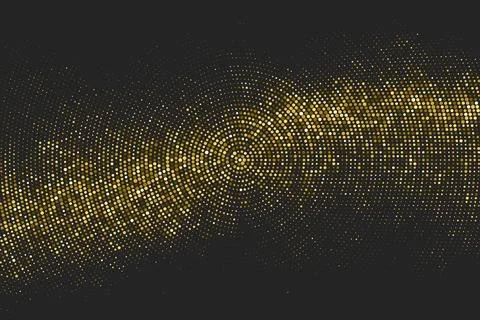 Gold Glitter Halftone Dotted Backdrop. 스톡 일러스트