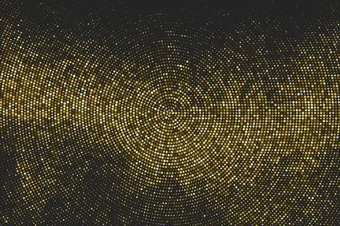 Gold Glitter Halftone Dotted Backdrop. 스톡 일러스트