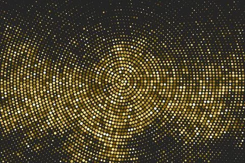 Gold Glitter Halftone Dotted Backdrop. 스톡 일러스트