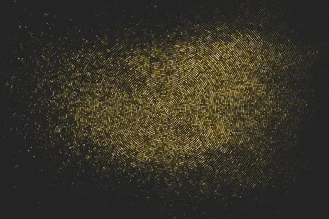 Gold Glitter Halftone Dotted Backdrop. Illustration