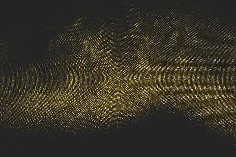 Gold Glitter Halftone Dotted Backdrop. イラスト素材