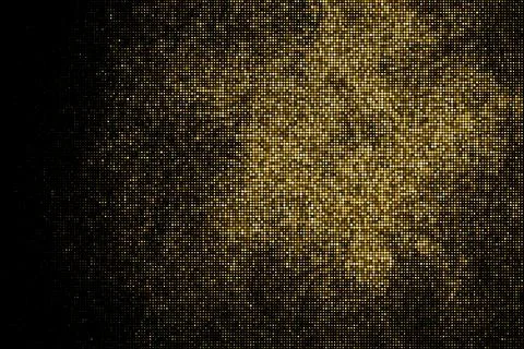 Gold Glitter Halftone Dotted Backdrop. Stock Illustration