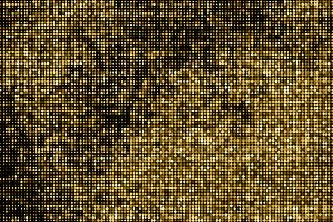 Gold Glitter Halftone Dotted Backdrop. Stock Illustration