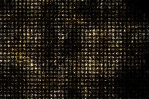 Gold Glitter Halftone Dotted Backdrop. Stock Illustration
