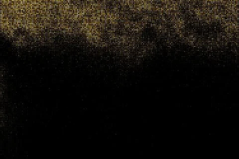 Gold Glitter Halftone Dotted Backdrop. Stock Illustration