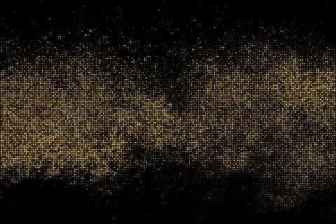 Gold Glitter Halftone Dotted Backdrop. 스톡 일러스트