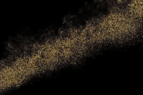 Gold Glitter Halftone Dotted Backdrop. 스톡 일러스트