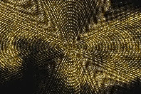 Gold Glitter Halftone Dotted Backdrop. Stock Illustration