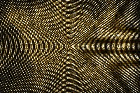 Gold Glitter Halftone Dotted Backdrop. 스톡 일러스트