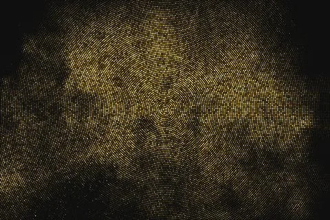 Gold Glitter Halftone Dotted Backdrop. Stock Illustration