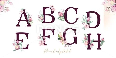 Gold glitter letter alphabet. Isolated Golden alphabetic fonts and numbers on Stock Illustration