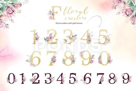 Gold glitter letter alphabet. Isolated Golden alphabetic fonts and numbers on Stock Illustration