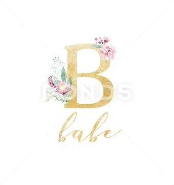 Gold glitter letter alphabet. Isolated Golden alphabetic fonts and numbers on Stock Illustration